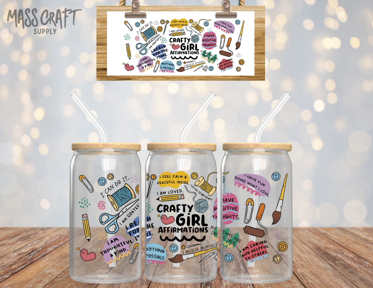 Crafty Girl Affirmations UV DTF Wrap