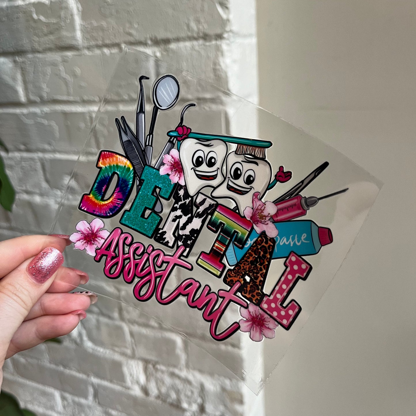 Dental Assistant Instruments UV DTF Decal