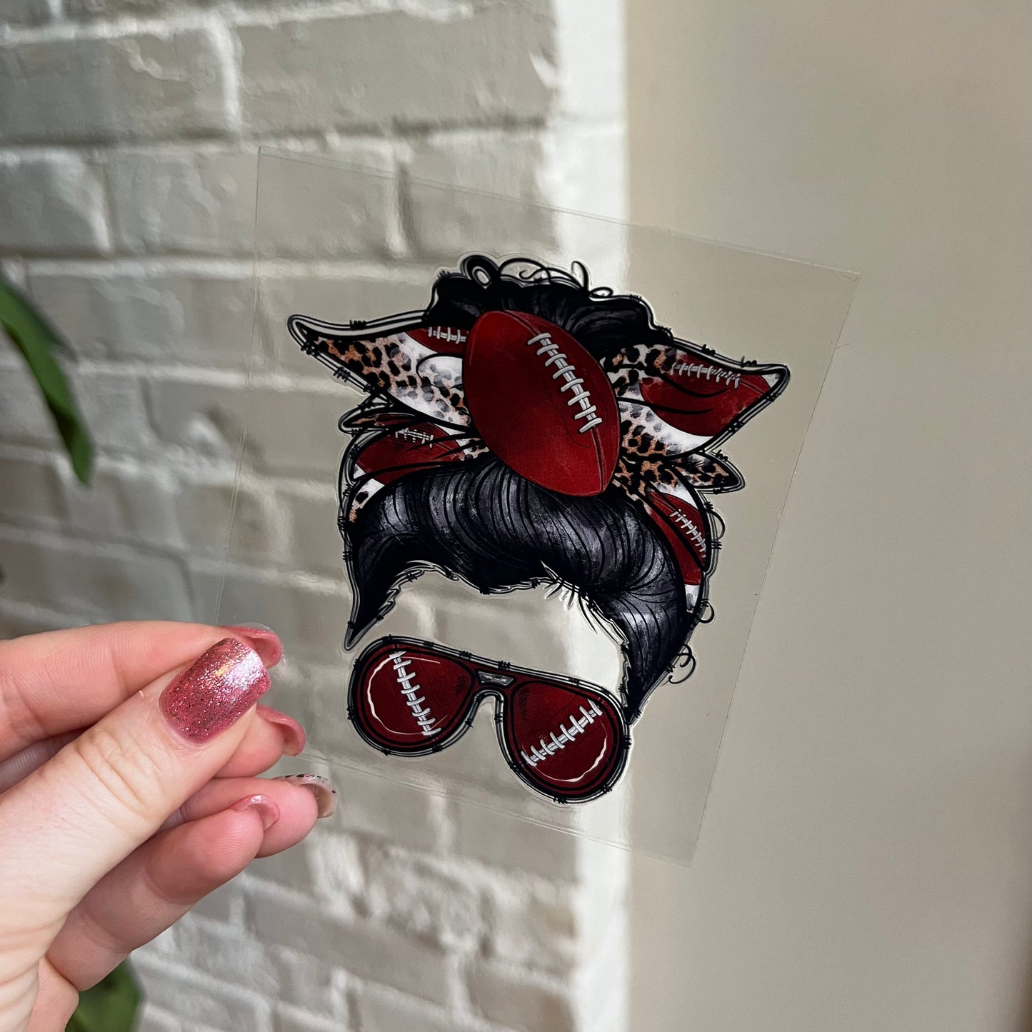 Football Bun UV DTF Decal