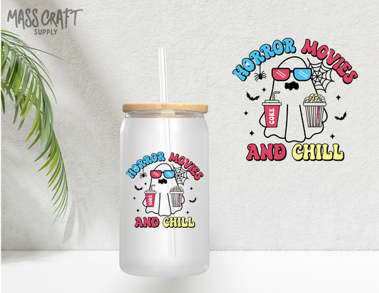 Horror Movies and Chill UV DTF Decal