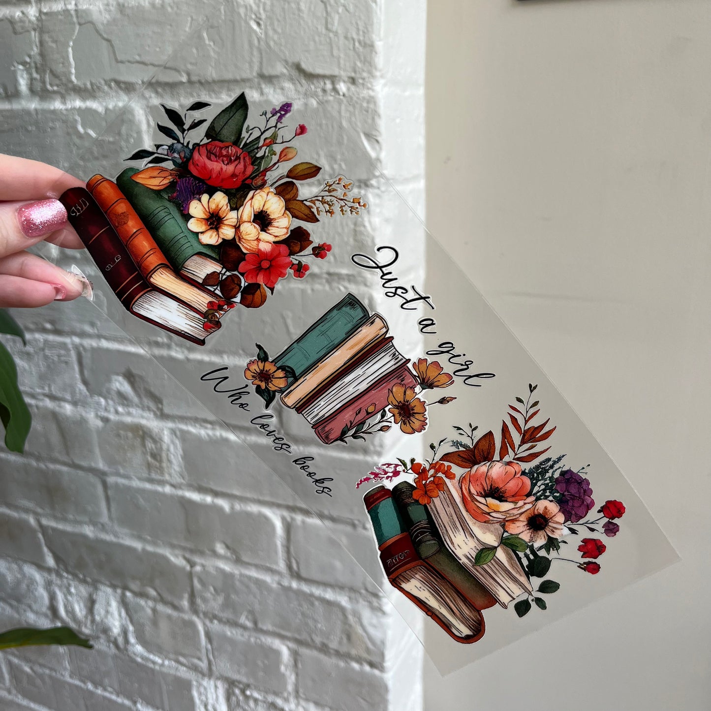 Just a girl who loves books UV DTF Wrap