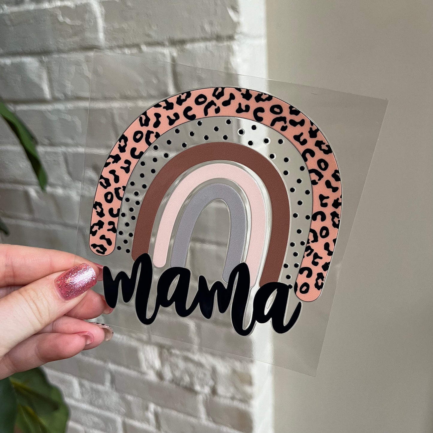 Mama Rainbow UV DTF Decal