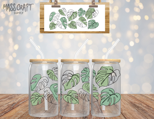 Monstera UV DTF Wrap