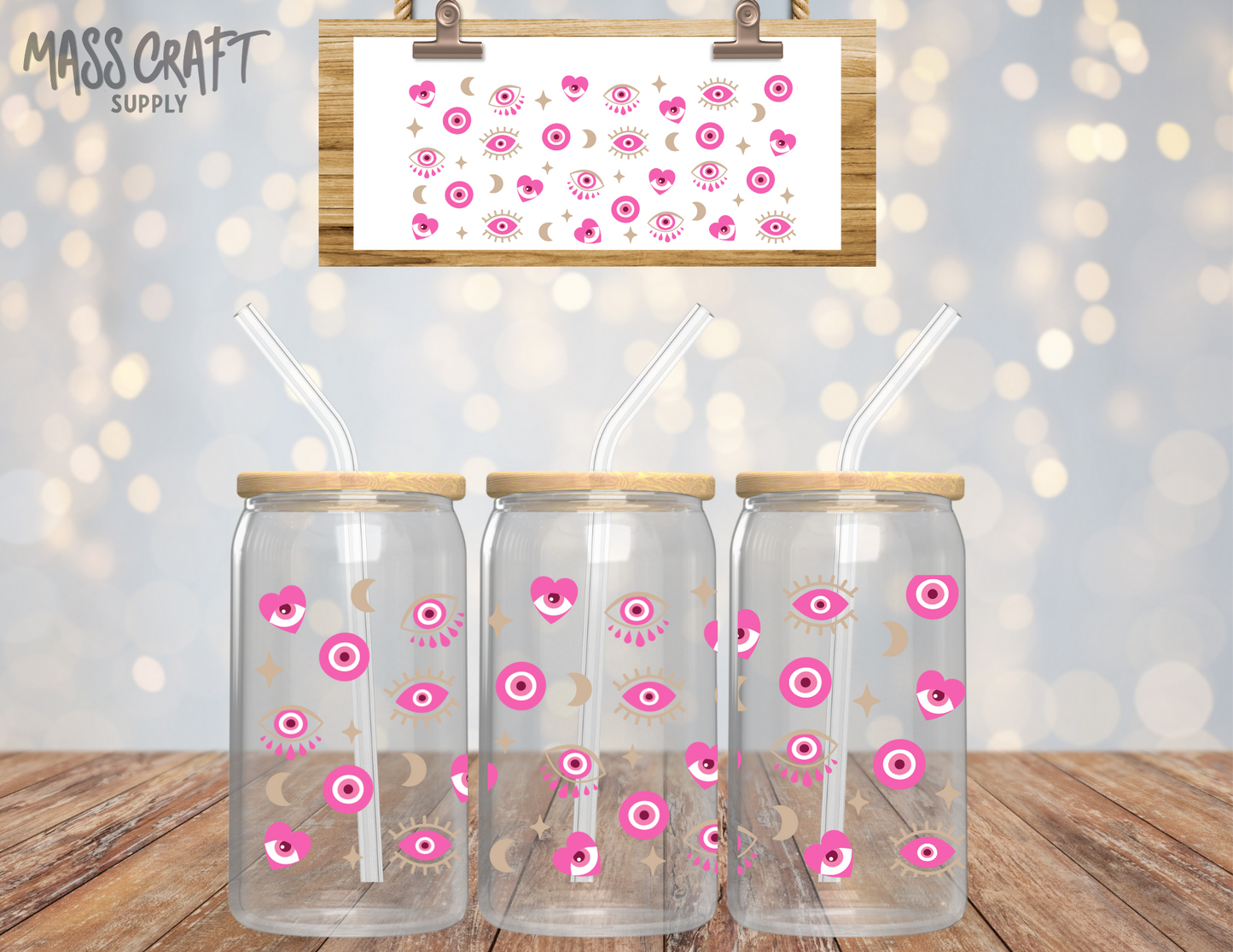 Evil Eye (Pink) UV DTF Wrap