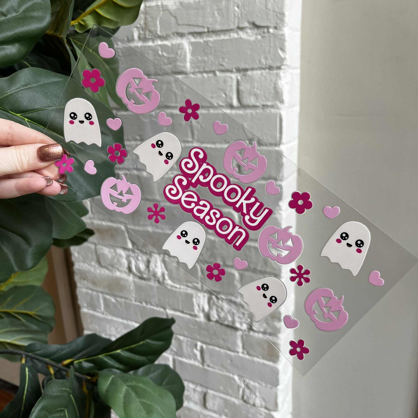 Pink Spooky Season UV DTF Wrap