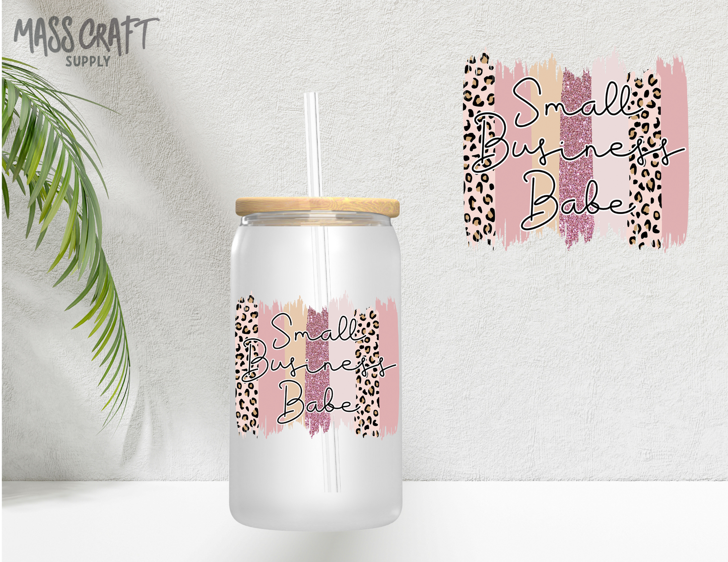 Small Business Babe Swatch UV DTF Decal