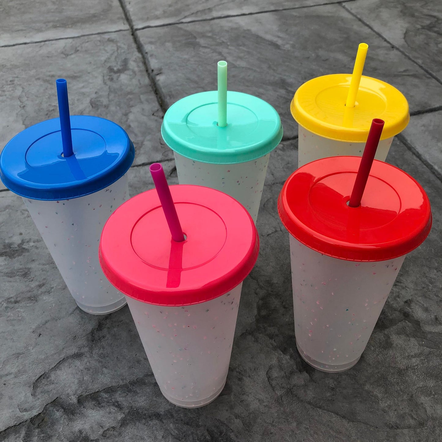 24oz Color Changing Confetti Cold Cup Collection