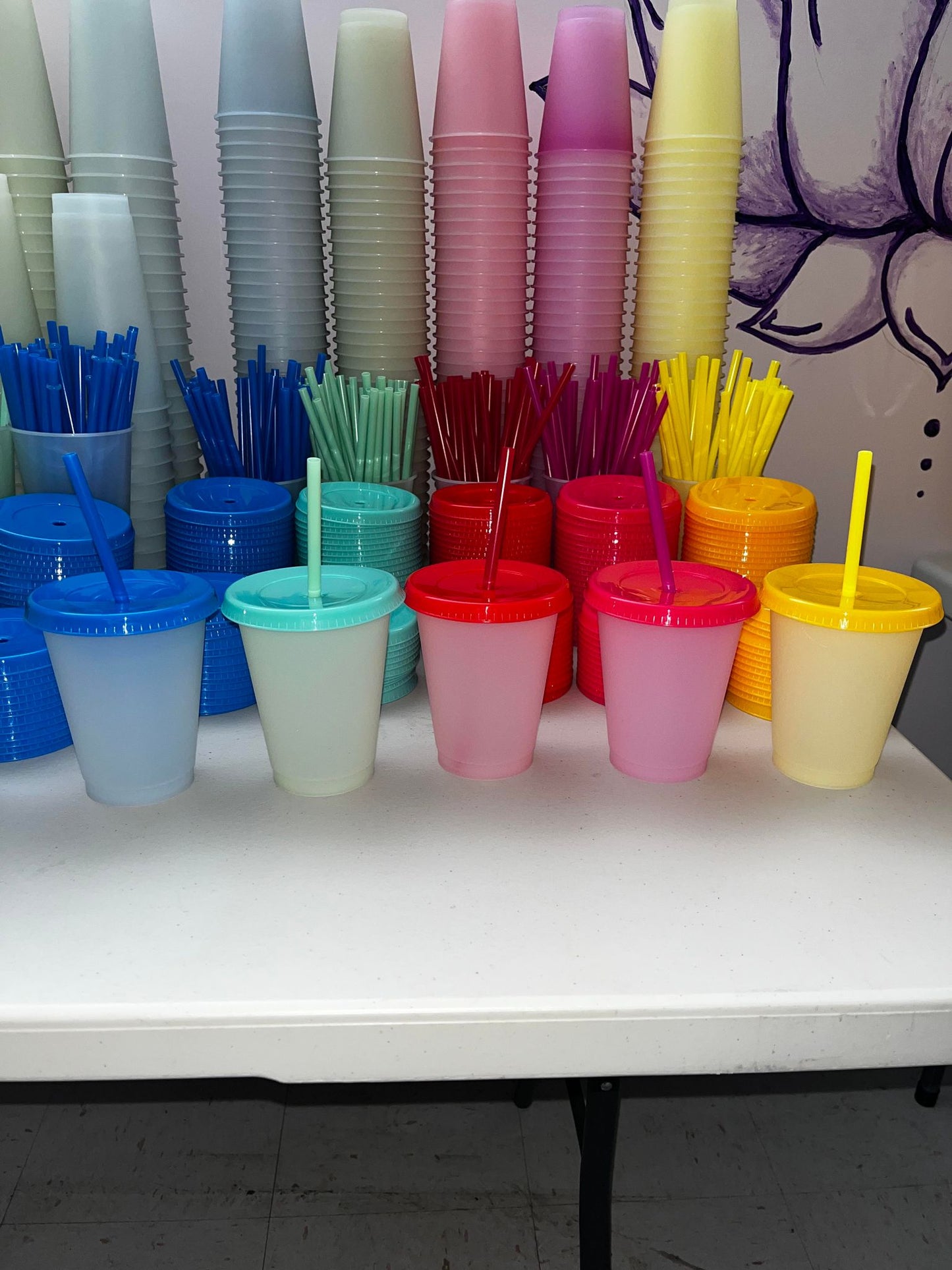 16oz Solid Color Changing Cold Cups