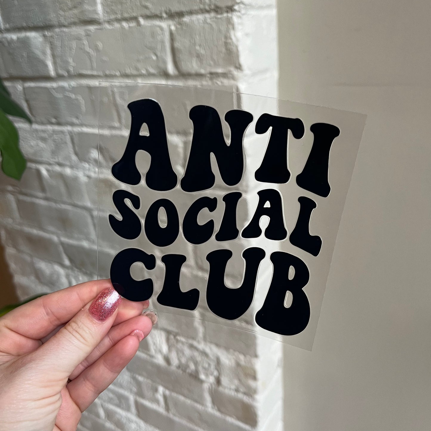 Anti Social Club UV DTF Decal