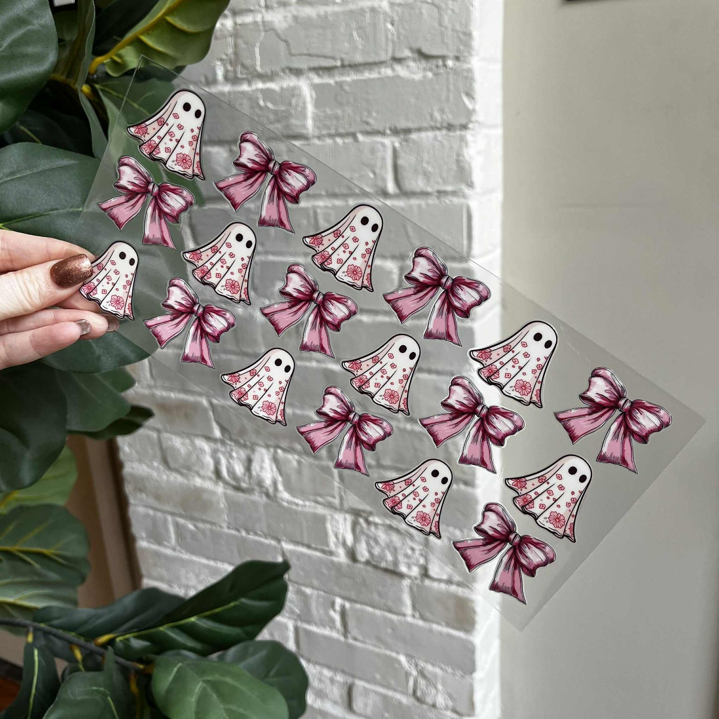 Pink Bows & Ghosts UV DTF Wrap