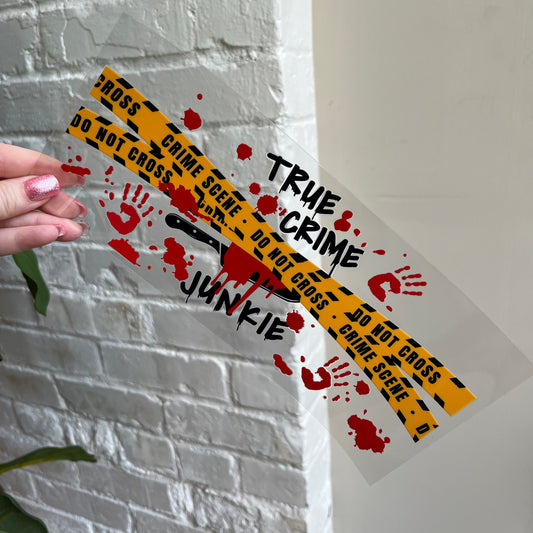 True Crime Junkie UV DTF Wrap