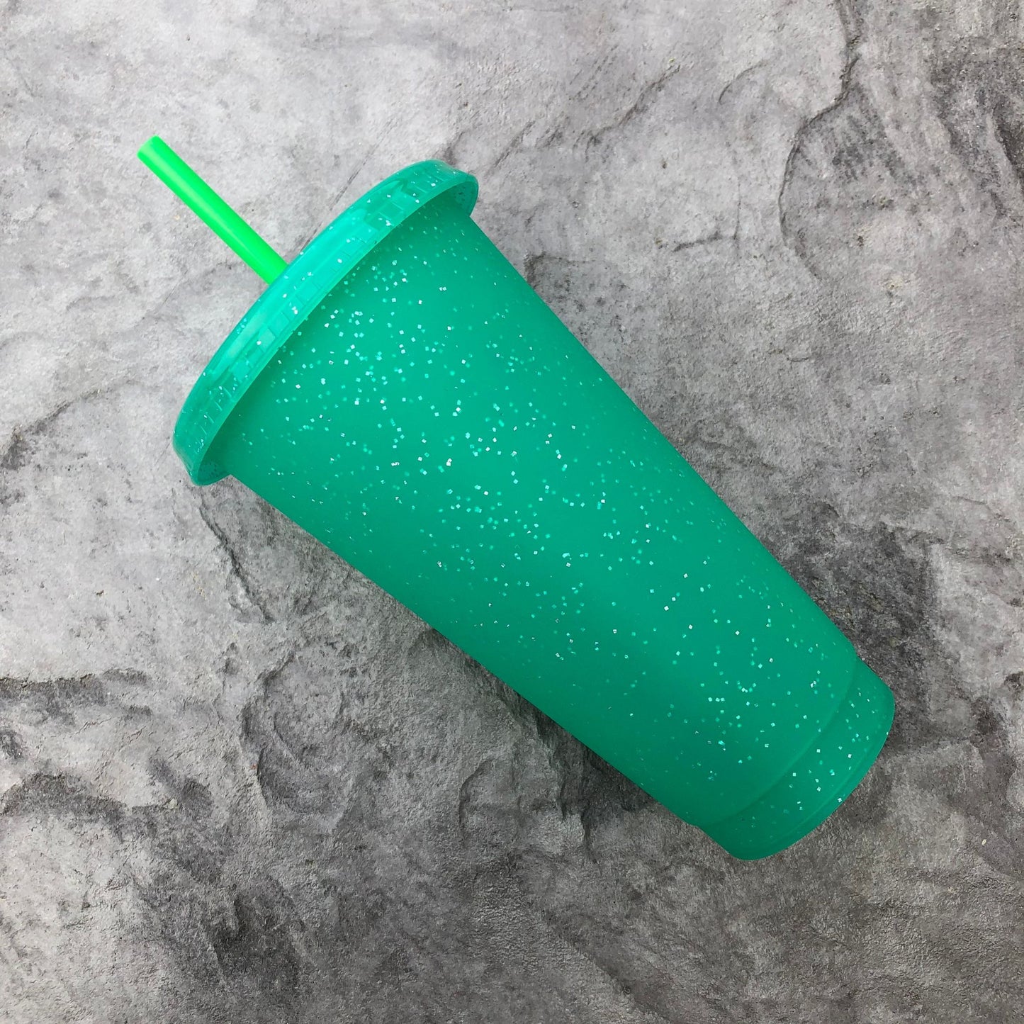 24oz Green Glitter Cold Cups