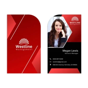 Die-Cut Business Cards (Vertical)