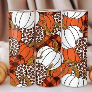 20 oz Skinny Tumbler - Pumpkin 02