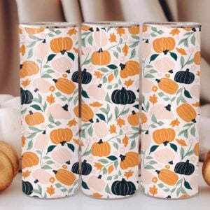 20 oz Skinny Tumbler - Pumpkin 01